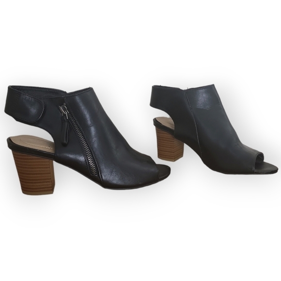 Kim Rogers Black Open Toe Bootie Size 7 - Picture 1 of 10